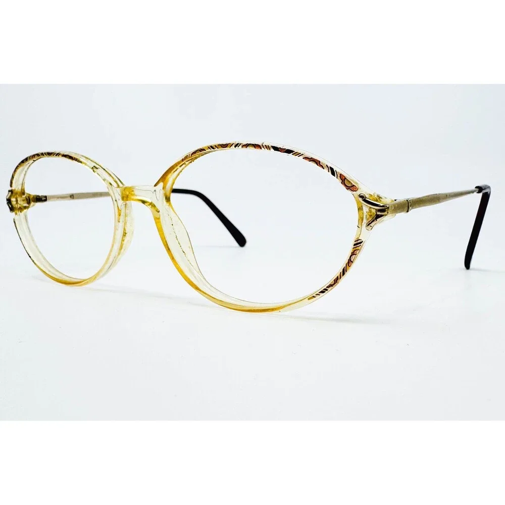 Gloria Vanderbilt Eyeglasses Women Gold Tone Oval Frame Zyloware 750 54-18-135